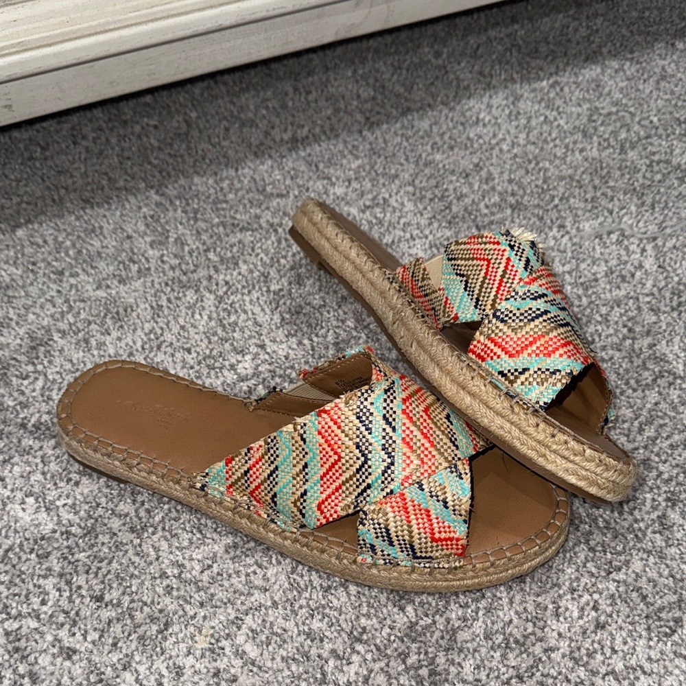 Target Multicolor Espadrille Slide Sandals